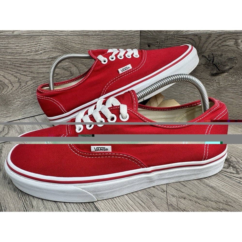 Vans Classic Red Canvas Low Top Sneakers Womens 11 Mens 9.5 Skate Shoes